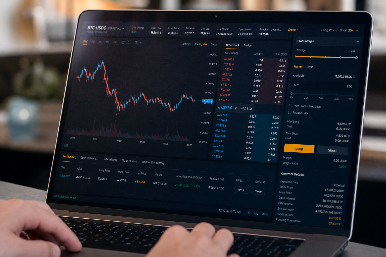 Dreamcash BTC-USDC perpetual terminal POOL BTC
